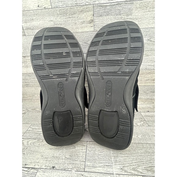 Orthofeet Hudson S333 Mens Black Suede Slippers Orthopedic Clogs Size 8.5 Medium main image 5